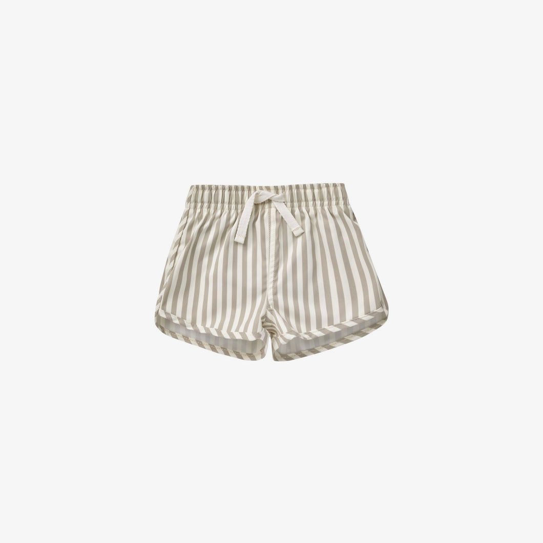 Swim Short Ash Stripe | Quincy Mae