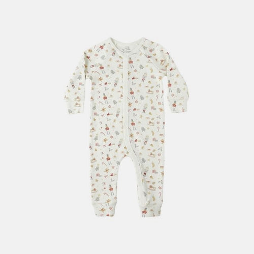 Organic Long John Pajamas Festive | Rylee + Cru
