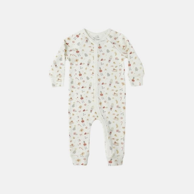 Organic Long John Pajamas Festive | Rylee + Cru