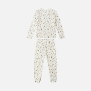Organic Long Sleeve Pajama Set Festive | Rylee + Cru
