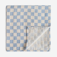 Organic Blue Check Swaddle