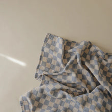 Organic Blue Check Swaddle