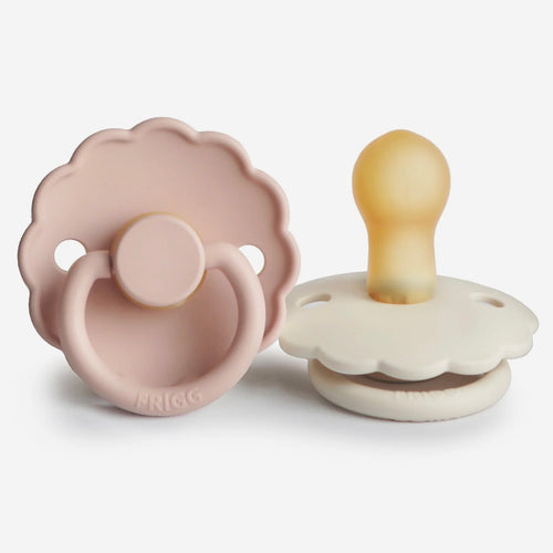 FRIGG Daisy Natural Rubber Pacifier 2 Pack Blush/Cream
