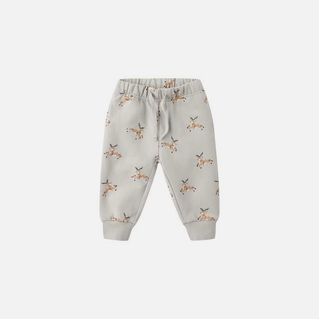 Relaxed Fleece Sweatpant Reindeer | Quincy Mae