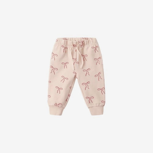 Relaxed Fleece Sweatpant Red Bows | Quincy Mae