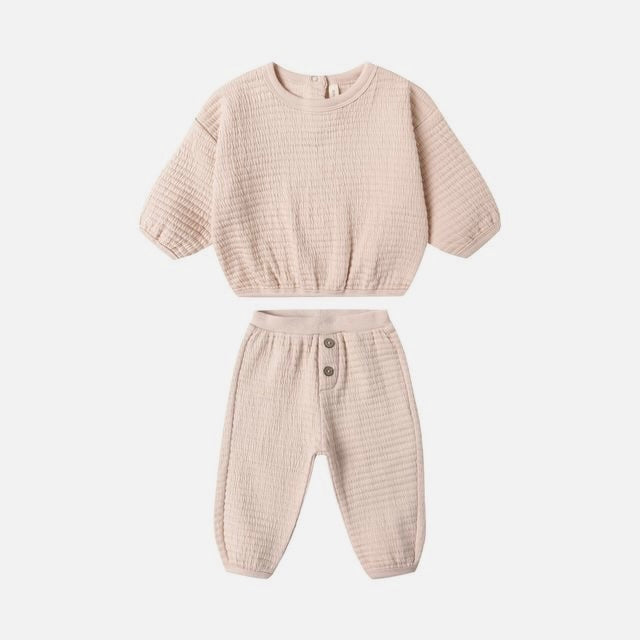 Textured Sweat Set Antique | Quincy Mae