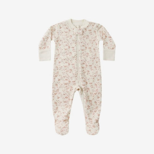 Zip Long Sleeve Sleeper Footie French Garden | Quincy Mae