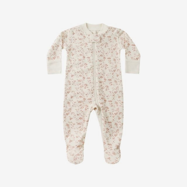 Zip Long Sleeve Sleeper Footie French Garden | Quincy Mae