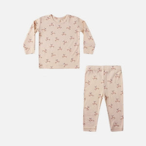 Bamboo Pajama Set Reindeer | Quincy Mae