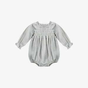 Eden Romper Blue Gingham | Quincy Mae
