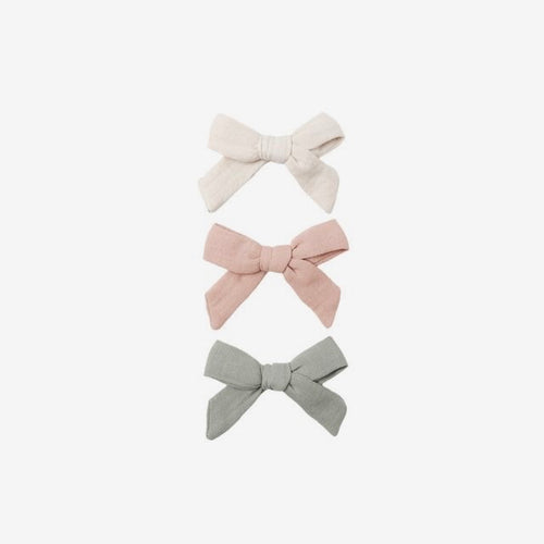 Bow w/ Clip Natural, Fern, Rose | Quincy Mae