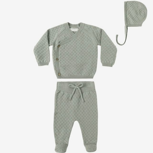 Knit Wrap Top + Pant Set Fern | Quincy Mae