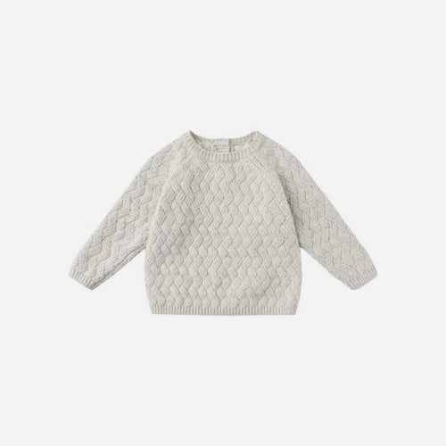 Knit Sweater Heathered Blue | Quincy Mae