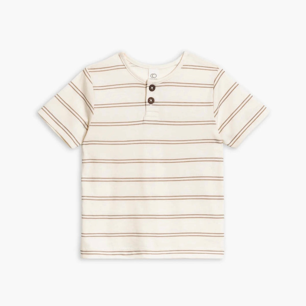 Reef Henley Shirt Dove Stripe | Colored Organics