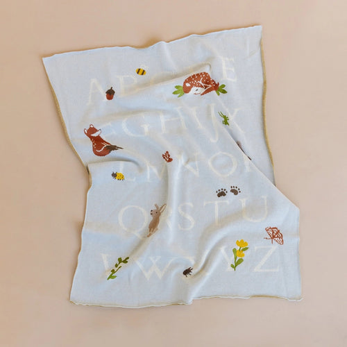 Organic ABC Woodland Baby Blanket