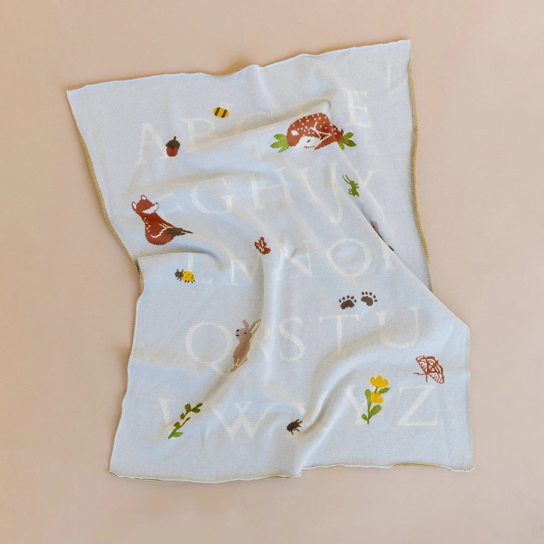 Organic ABC Woodland Baby Blanket