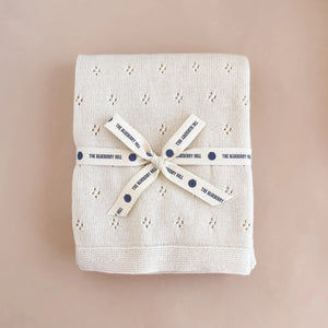 Organic Cotton Pique Blanket Cream