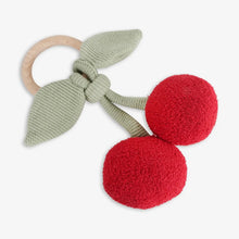 Organic Blanket & Ring Rattle Cherry | Viverano Organics