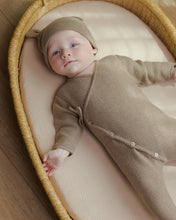 Wrap Knit Footie Mocha | Quincy Mae