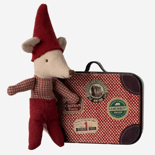 Christmas Mouse Baby in Suitcase | Maileg