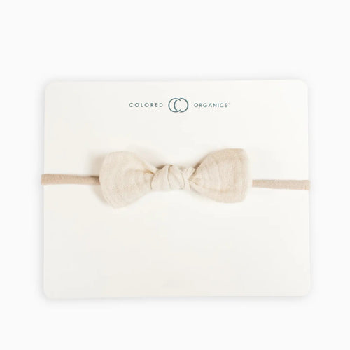 Dainty Bow Headband Natural | Colored Organics