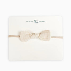 Dainty Bow Headband Natural | Colored Organics
