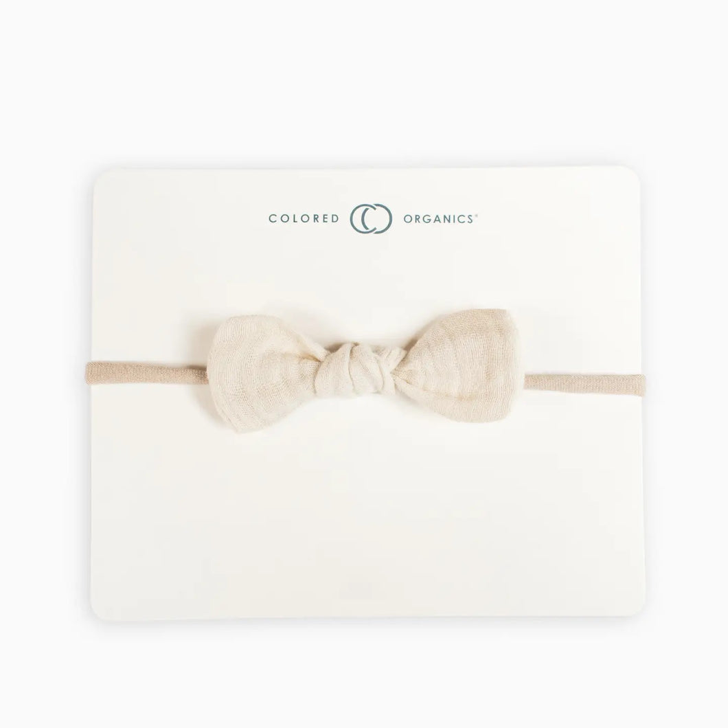 Dainty Bow Headband Natural | Colored Organics