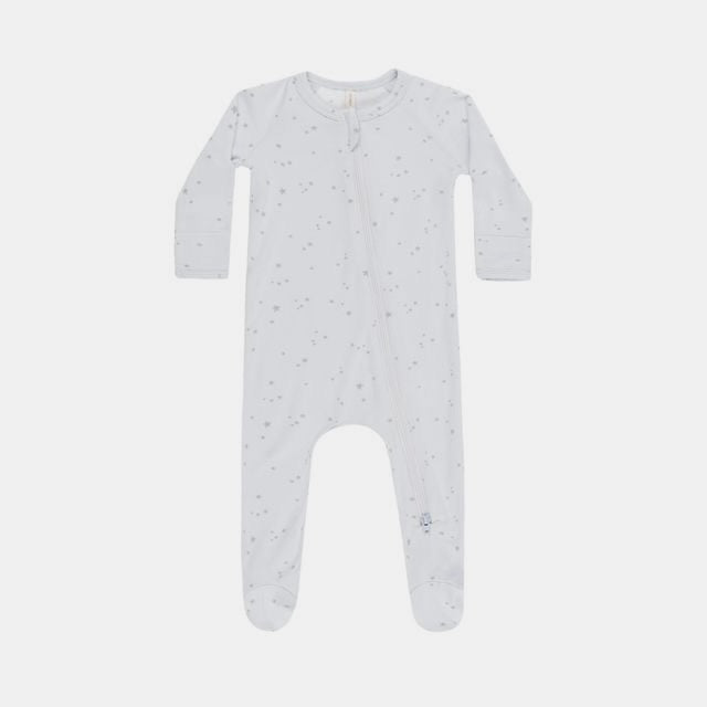Modal Zip Footie Stars Fog | Quincy Mae