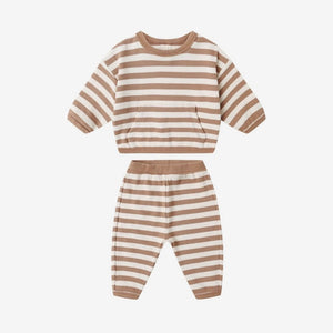 Waffle Slouch Set Harvest Stripe | Quincy Mae