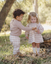 V Smocked Dress Rustic Plaid | Quincy Mae
