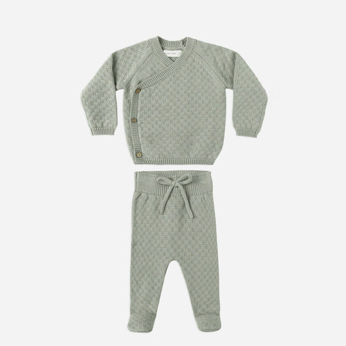 Knit Wrap Top + Pant Set Fern | Quincy Mae