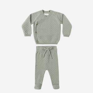 Knit Wrap Top + Pant Set Fern | Quincy Mae