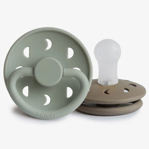 FRIGG Moon Silicone Pacifier 2 Pack Sage/Portobello