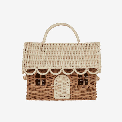 Rattan Gingerbread Casa Clutch | Olli Ella