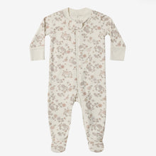 Zip Long Sleeve Sleeper Footie Floral Vine | Quincy Mae