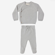 Knit Wrap Top + Pant Set Cloud | Quincy Mae