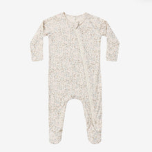 Bamboo Zip Footie Bloom | Quincy Mae