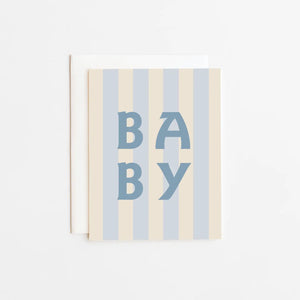 Blue Baby Stripe Card