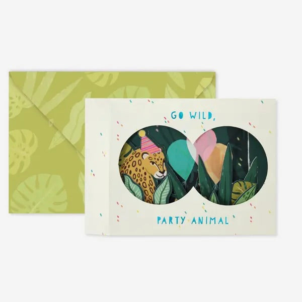 Jungle Cat Pop-Up Birthday Card
