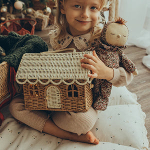 Rattan Gingerbread Casa Clutch | Olli Ella