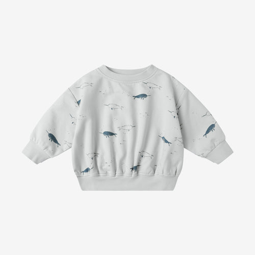 Relaxed Fleece Sweatshirt Narwhals | Quincy Mae