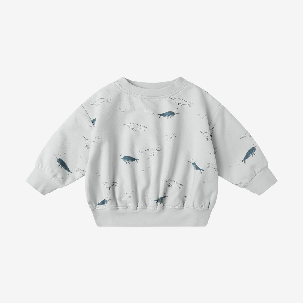 Relaxed Fleece Sweatshirt Narwhals | Quincy Mae