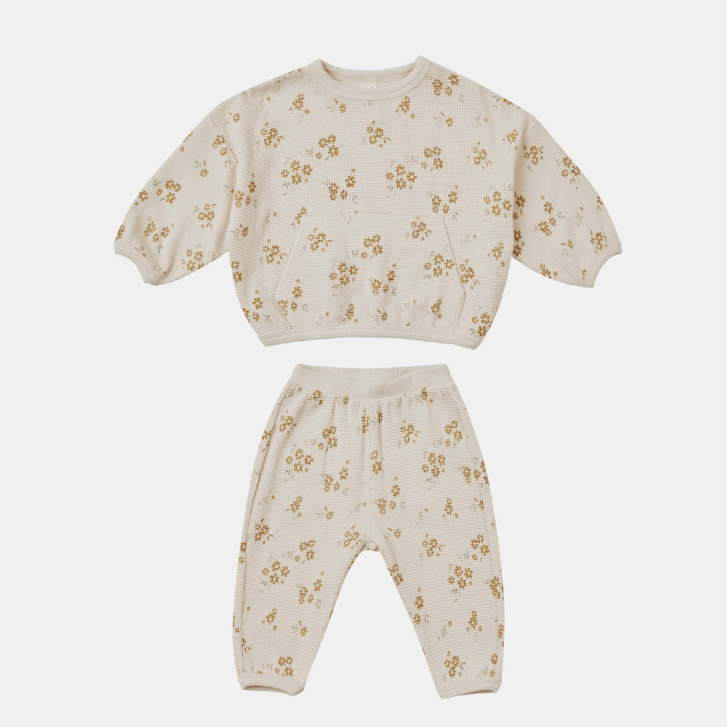 Waffle Slouch Set Honey Flower | Quincy Mae