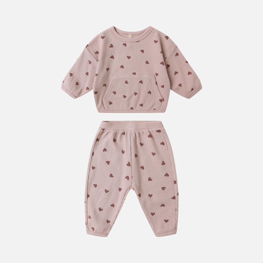 Waffle Slouch Set Hearts | Quincy Mae