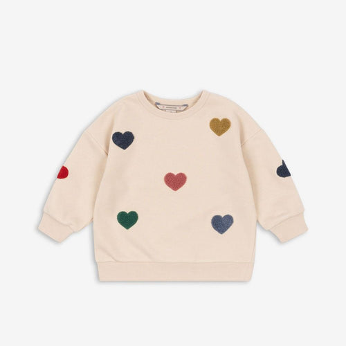 Lou Terry Sweatshirt Hearts | Konges Sløjd