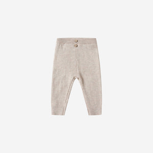 Rib Knit Legging Heathered Oatmeal | Quincy Mae