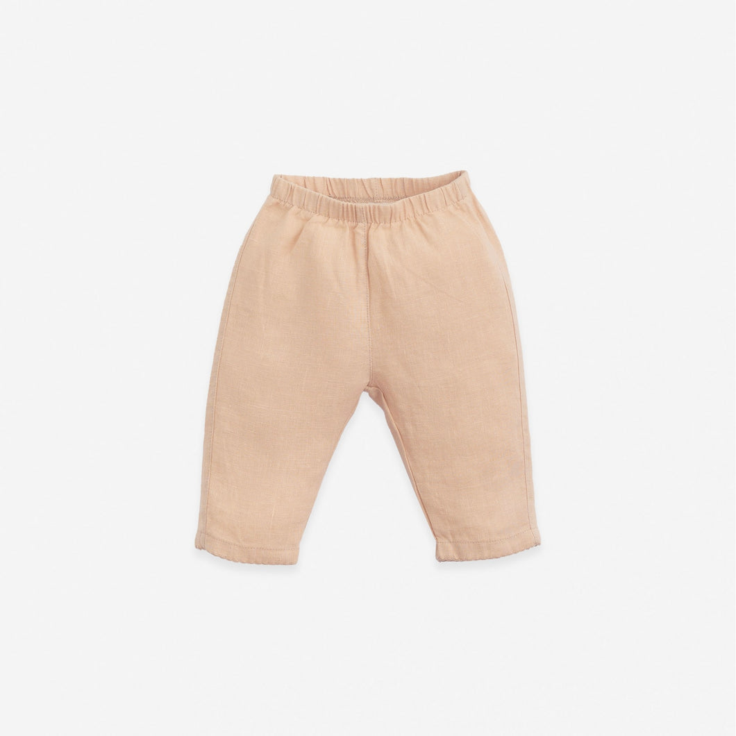 Linen Trousers w/ Scalloped Hem | Play Up