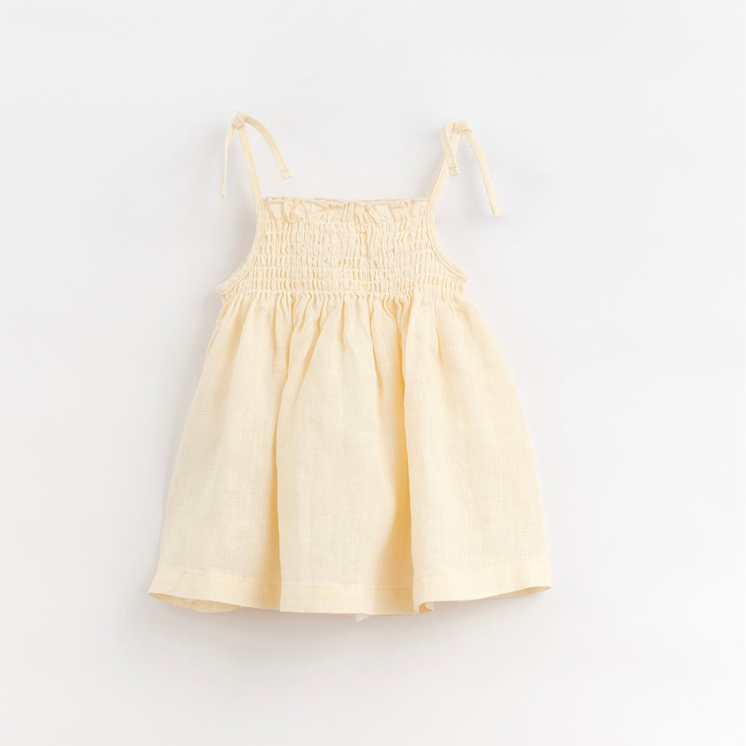 Smocked Linen Dress | Play Up