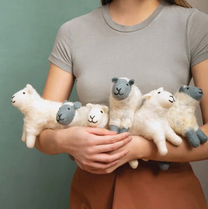 Hand Felted White Sheep
